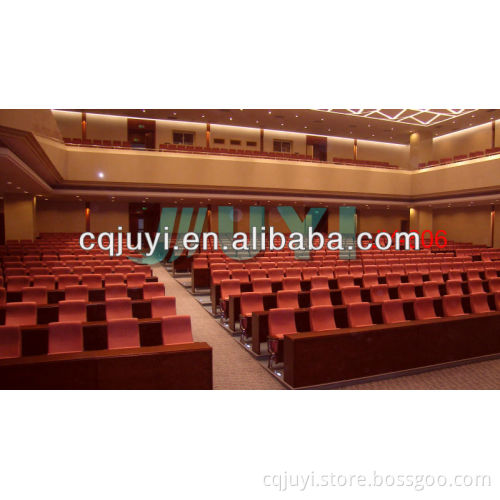 JY-606 cheap folding arena seating leather armchair with tablet chairs for sale